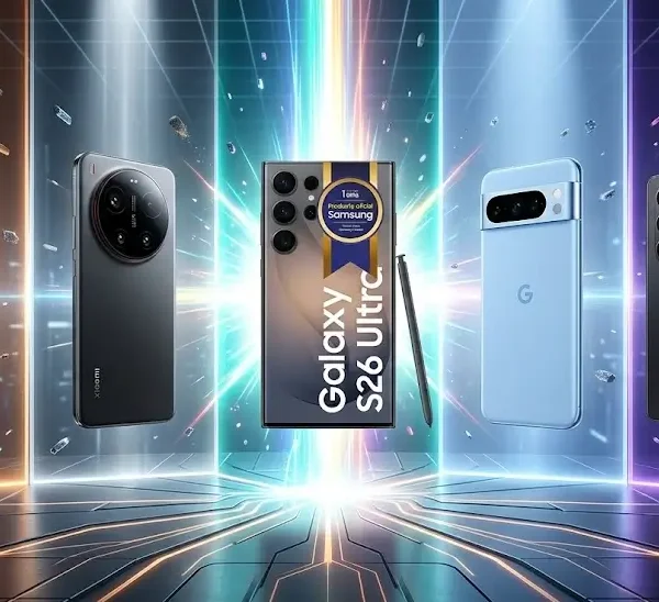 Los mejores celulares gama alta de 2026: Samsung Galaxy S26 Ultra, iPhone 17 Pro Max, Xiaomi 17 Ultra, Samsung Galaxy Z Fold 7, Google Pixel 10 Pro XL.