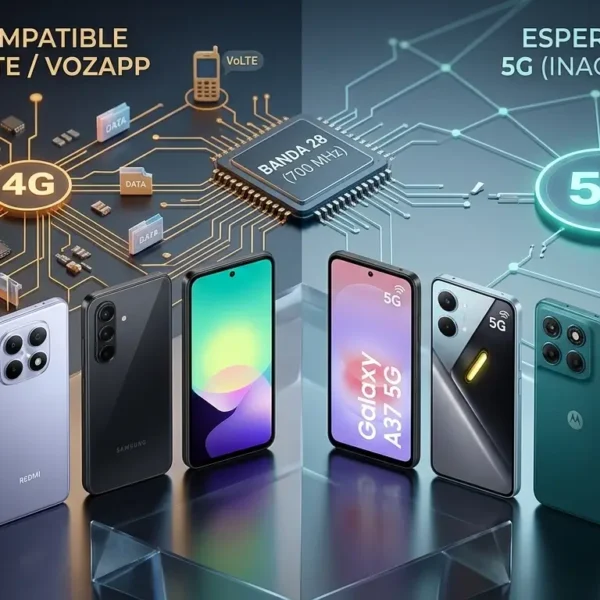 Comparativa visual de teléfonos móviles para Bait: modelos 4G LTE y 5G