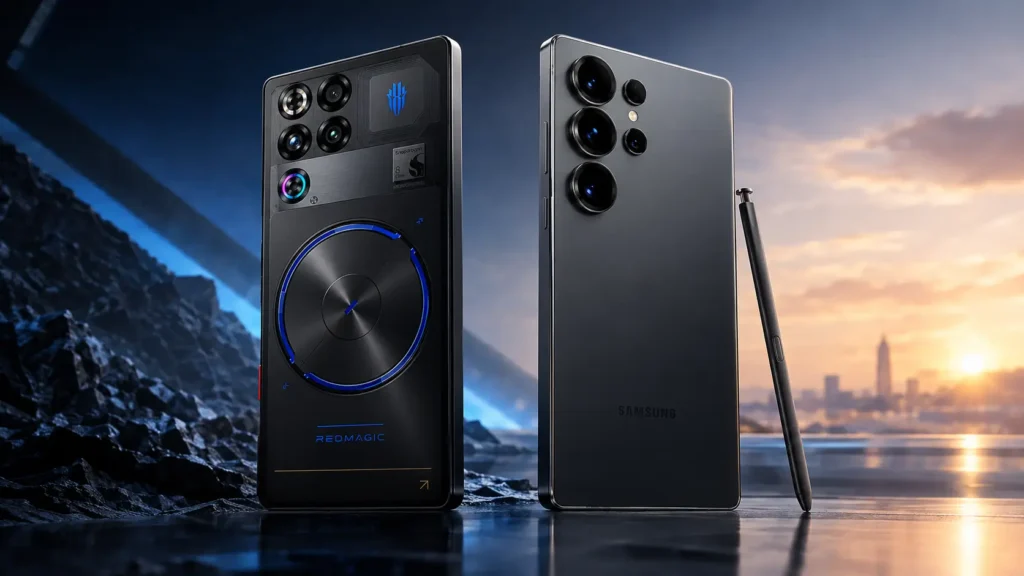 REDMAGIC 11S Pro vs Galaxy S26 Ultra en comparativa de smartphones.
