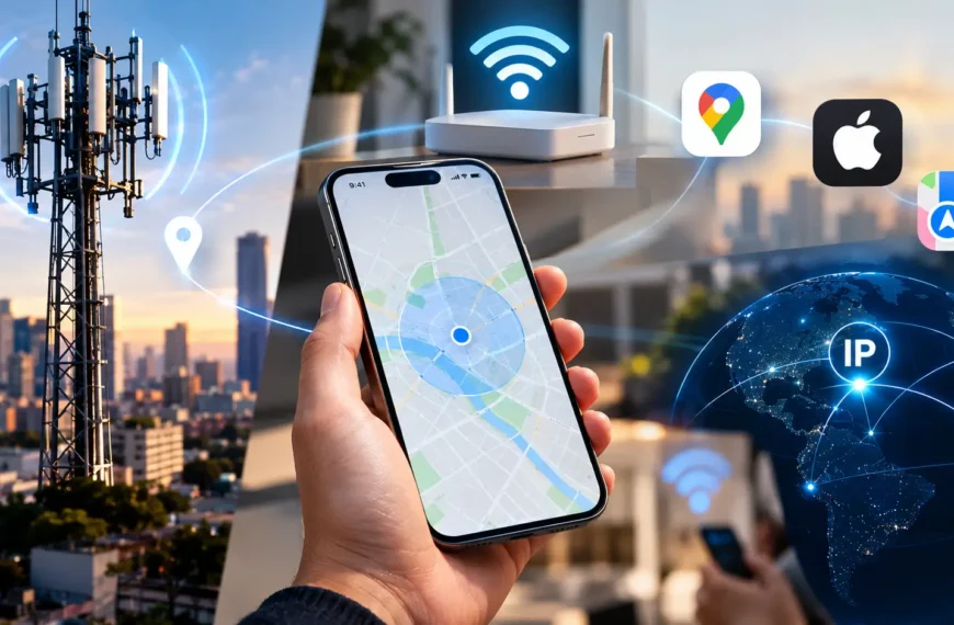 Cómo te ubican sin GPS: antenas, Wi-Fi y lo que Google y Apple guardan de ti