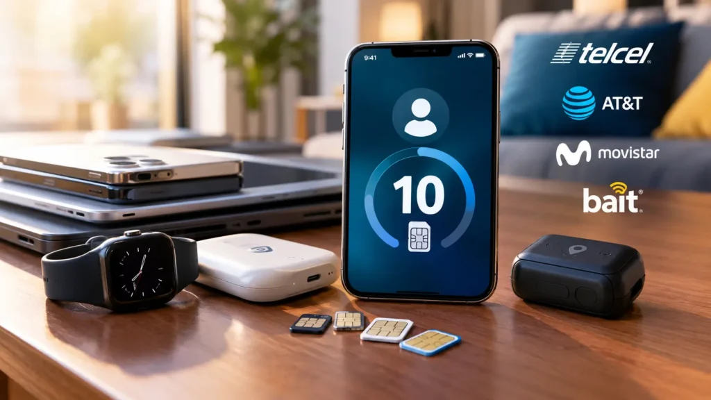 Smartphone y dispositivos móviles con límite de 10 líneas por CURP en México.